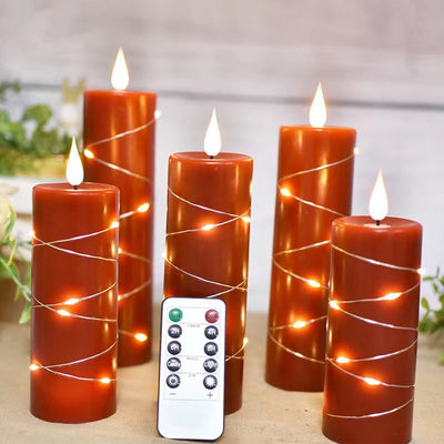 Lámpara de alambre de cobre con forma de gota de agua, luces LED, electrónica