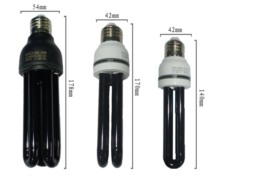 Lámpara trampa de luz negra de bajo consumo