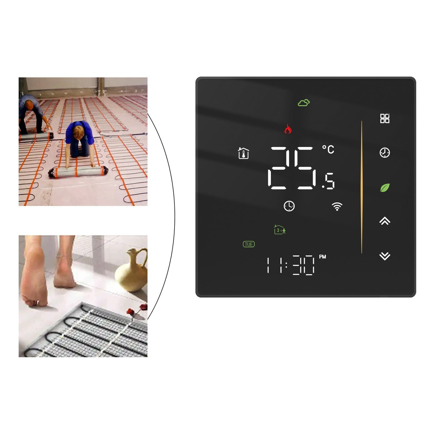 Interruptor de termostato  para calefacción de hogar