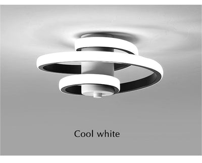 Lámpara de techo con iluminación LED de metal sencilla y moderna.