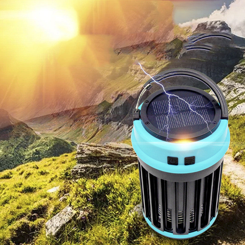 Repelente de mosquitos con iluminación LED recargable solar