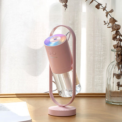 Humidificador portátil de luz colorida de 200 ml, recargable por USB, para coche.