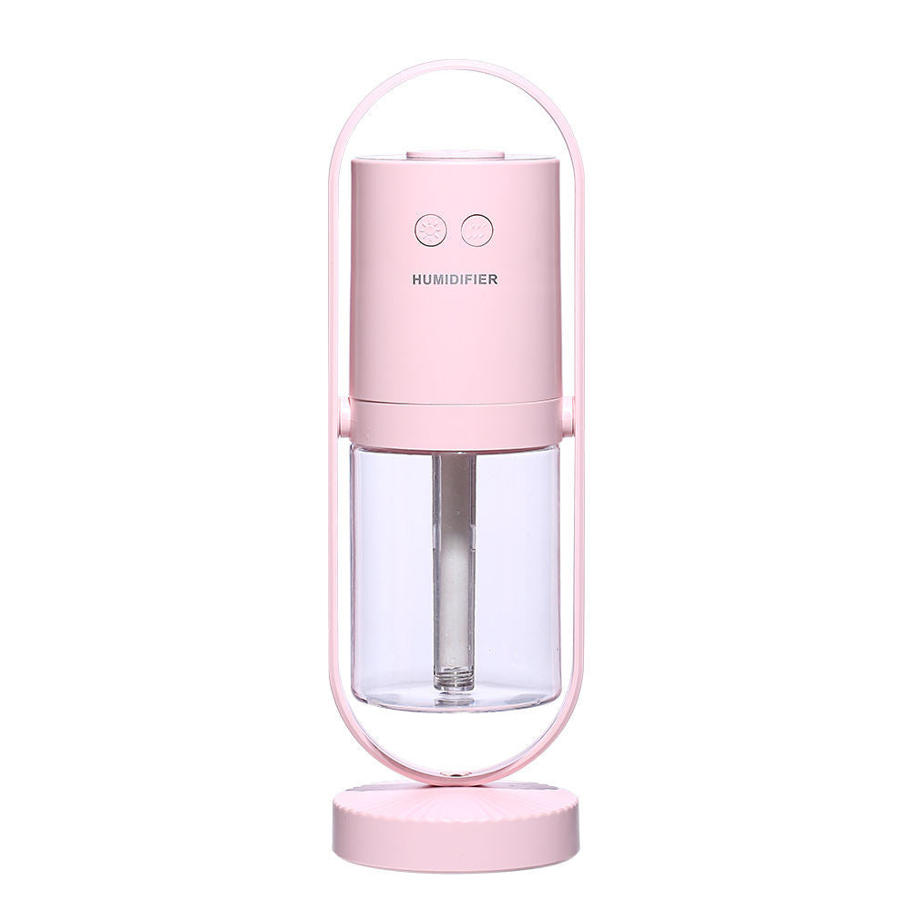 Humidificador portátil de luz colorida de 200 ml, recargable por USB, para coche.
