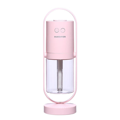 Humidificador portátil de luz colorida de 200 ml, recargable por USB, para coche.