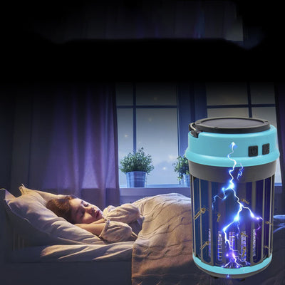 Repelente de mosquitos con iluminación LED recargable solar