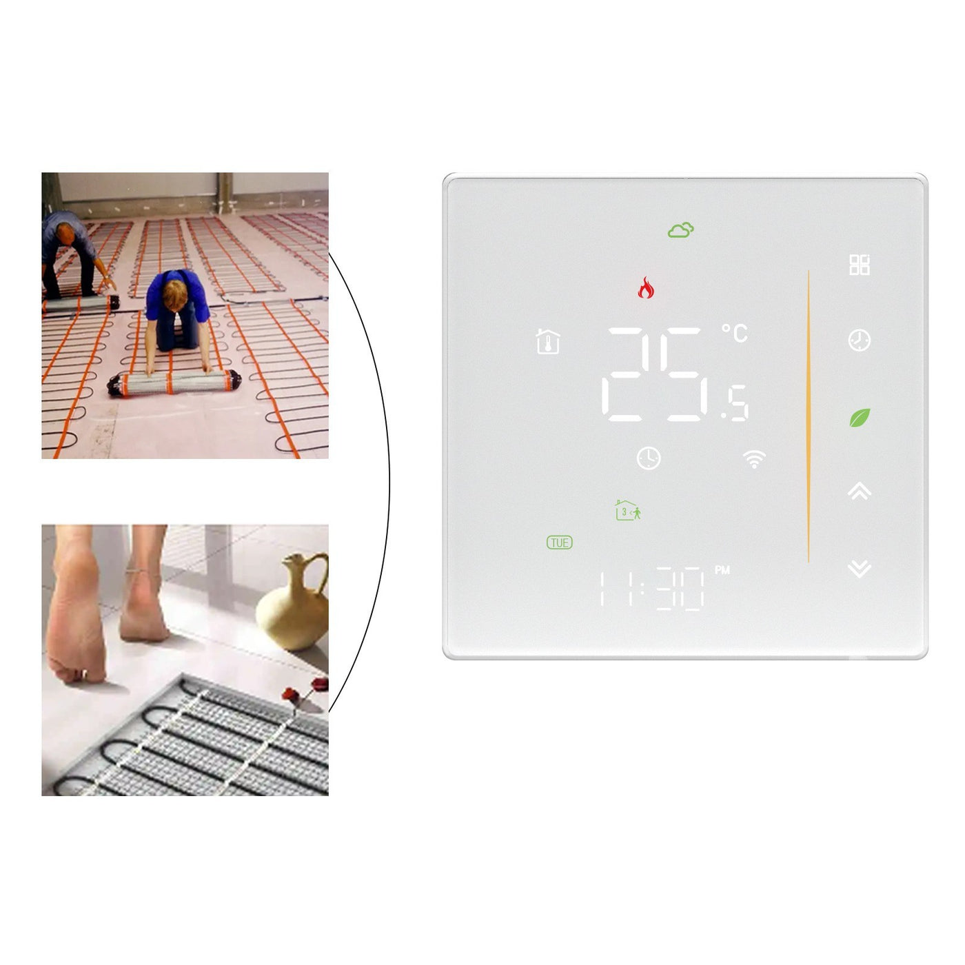 Interruptor de termostato  para calefacción de hogar