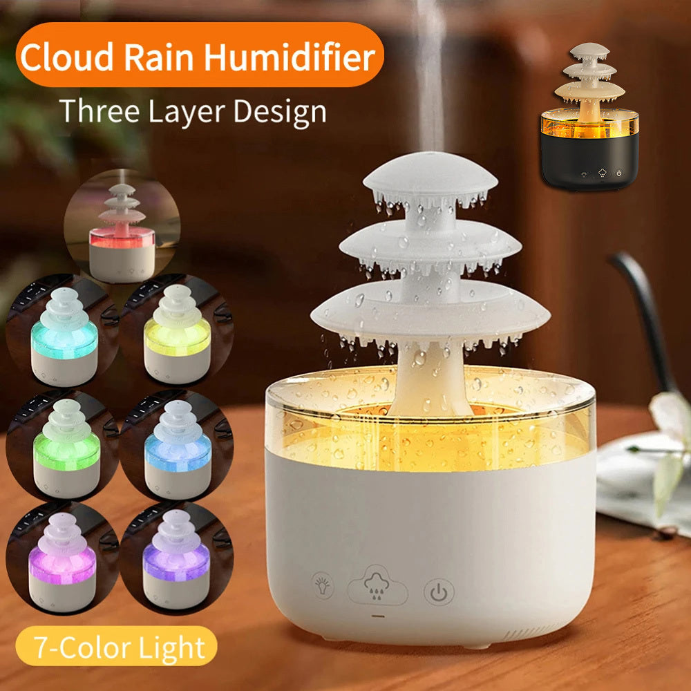 Humidificador de aire Cloud Rain con aceites esenciales