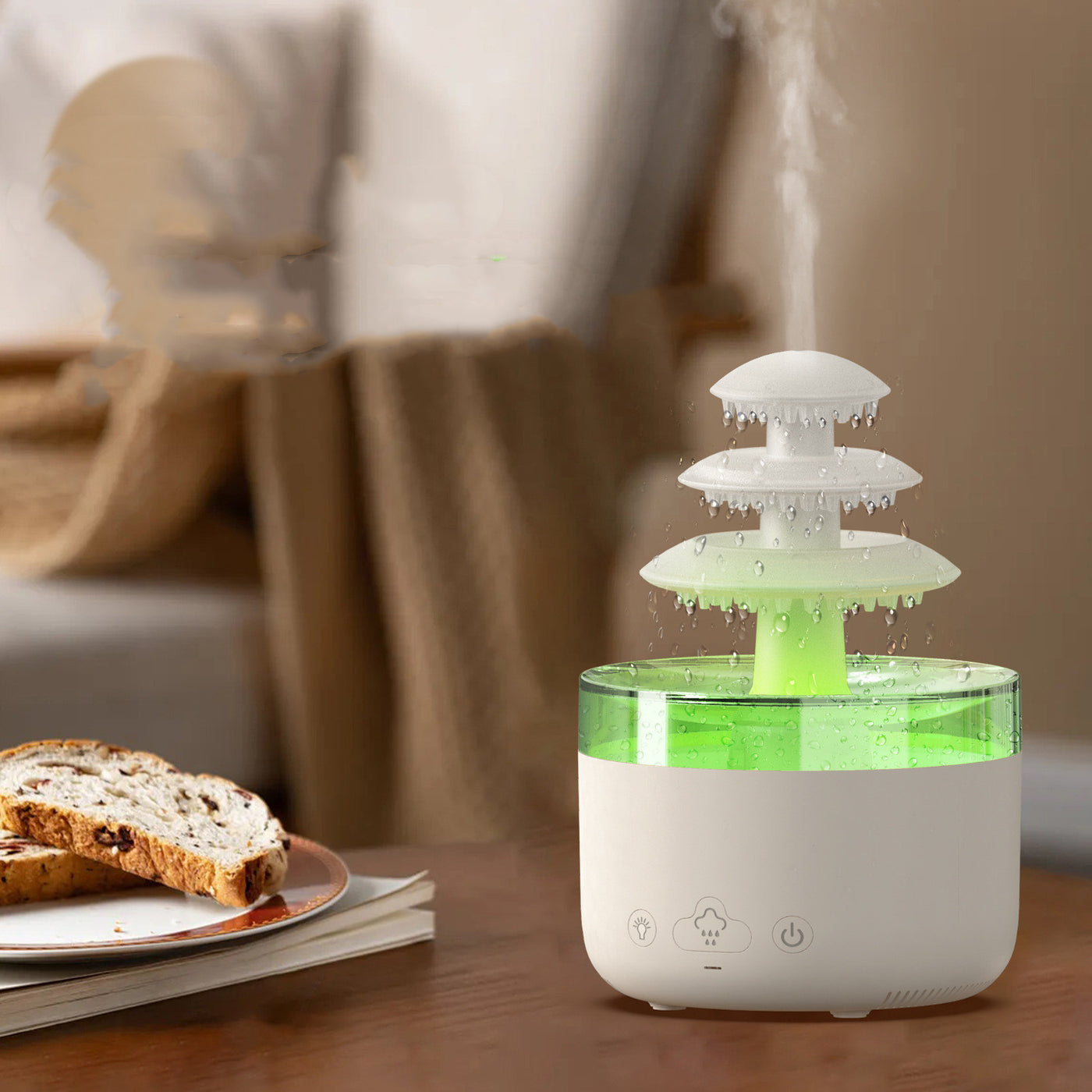 Humidificador de aire Cloud Rain con aceites esenciales
