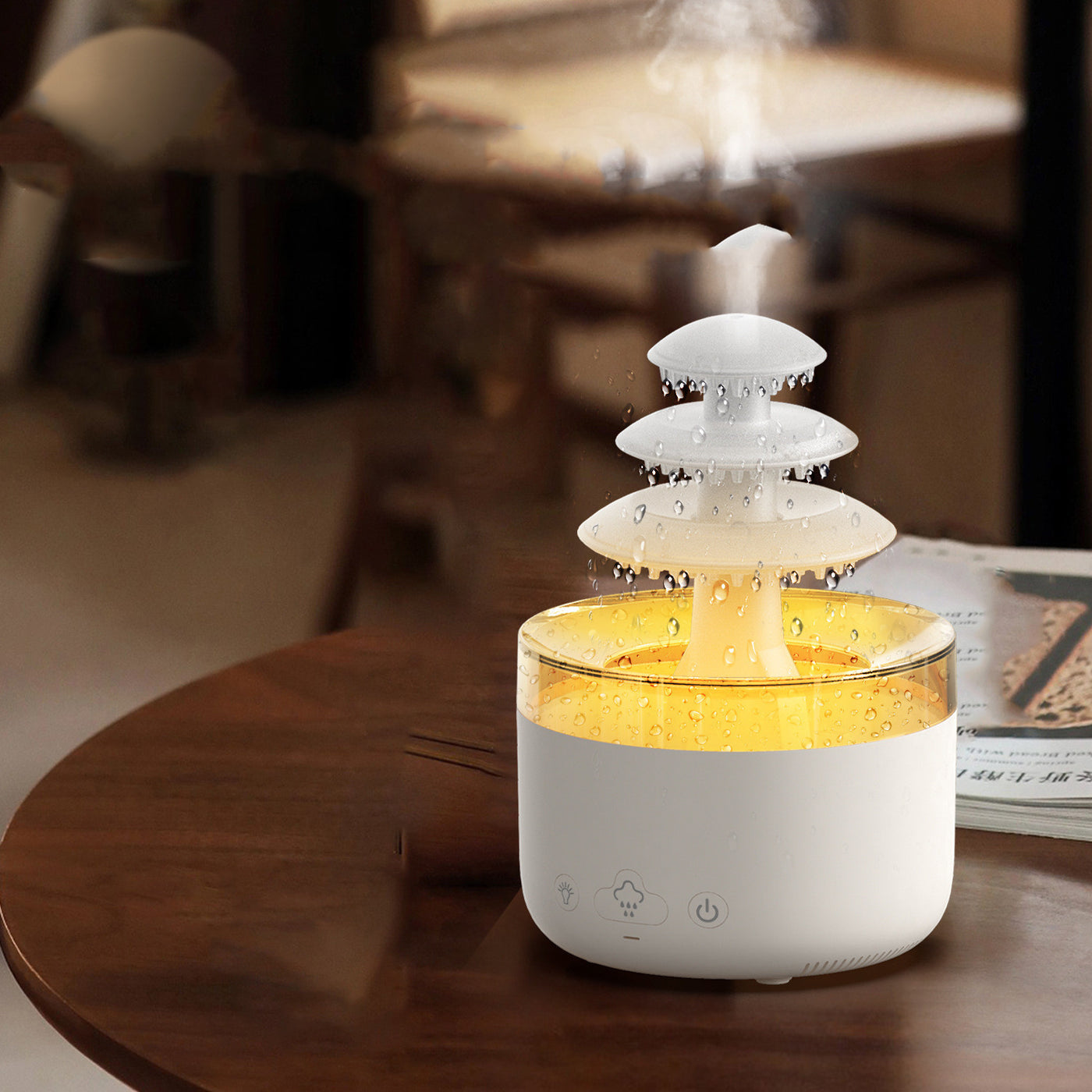 Humidificador de aire Cloud Rain con aceites esenciales
