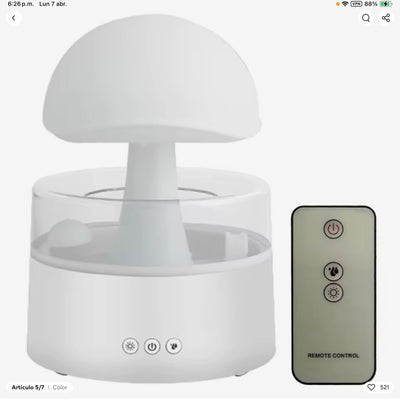 humidificador  nube de lluvia,  de aromaterapia
